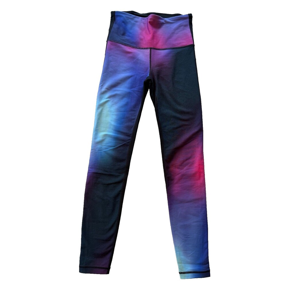 Gap GFast blackout technology leggings black blue purple pink abstract size XS